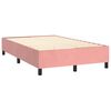 vidaXL Sommier &agrave; lattes de lit avec matelas rose 120x190 cm velours