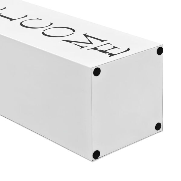 vidaXL Porte-parapluie Welcome Acier Blanc