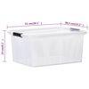vidaXL Bo&icirc;tes de rangement avec couvercles 5 pcs Transparent 32 L