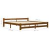 vidaXL Cadre de lit sans matelas marron miel bois pin massif 200x200cm