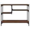 vidaXL Table console avec &eacute;tag&egrave;res ch&ecirc;ne marron 100x35x75 cm