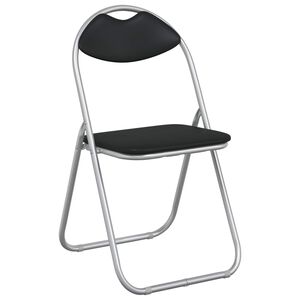 vidaXL Chaise pliante 8 pcs Noir et gris 48 x 43,5 x 81 cm Simili cuir