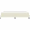 vidaXL Cadre de lit avec matelas Cr&egrave;me 140 x 190 cm tissu