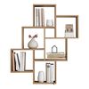 FMD Étagère murale avec 8 compartiments Chêne antique