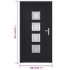 vidaXL Porte d'entr&eacute;e anthracite 108x208 cm PVC