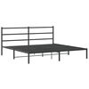 vidaXL Cadre de lit m&eacute;tal sans matelas avec t&ecirc;te de lit noir 183x213cm