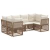 vidaXL Ensemble de canap&eacute; de jardin 6 pc 6-Nombre de places Beige