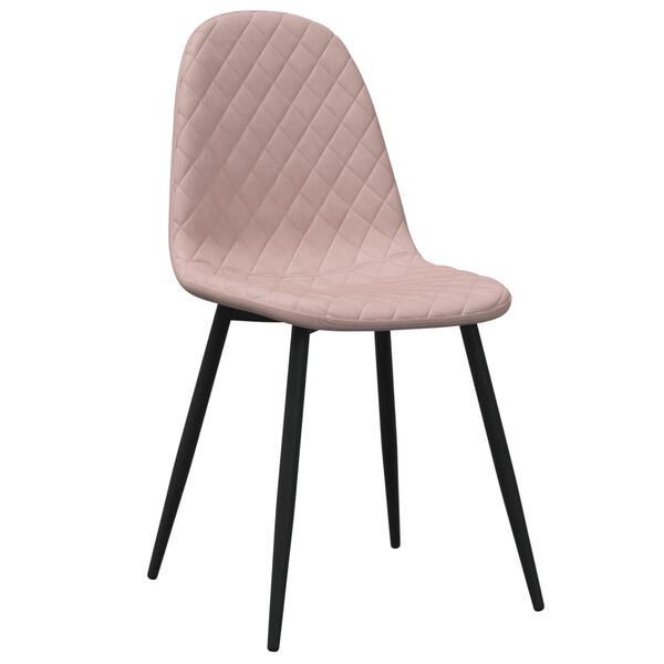 vidaXL Chaises &agrave; manger lot de 6 rose velours