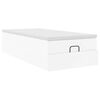 VidaXL Cadre de lit ottoman avec matelas blanc 90x200 cm similicuir