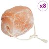 vidaXL Pierres &agrave; L&eacute;cher en Sel 8 pi&egrave;ces Rose Sel de Roche
