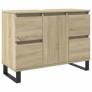 vidaXL Armoire salle de bain ch&ecirc;ne sonoma 80x33x60cm bois d'ing&eacute;nierie