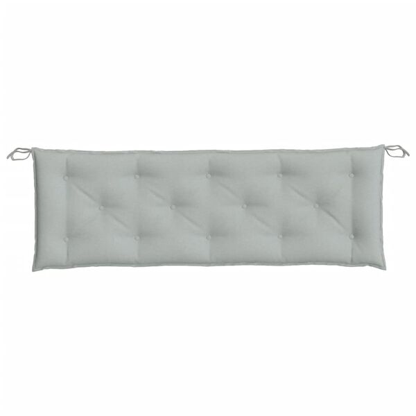 vidaXL Coussin de banc de jardin gris clair m&eacute;lang&eacute; 150x50x7 cm tissu
