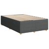 vidaXL Sommier &agrave; lattes de lit avec matelas Gris fonc&eacute; 120x200cm Tissu