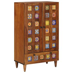 vidaXL Haut Armoire Noyer 60 x 33,5 x 100 cm Bois de mangue massif