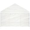 vidaXL Belv&eacute;d&egrave;re avec toit blanc 15,61x4,08x3,22 m poly&eacute;thyl&egrave;ne