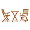 vidaXL Mobilier de bistro pliable 3 pcs Bois d'acacia solide