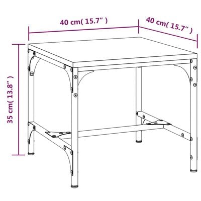 vidaXL Tables d'appoint 2 pcs Chêne marron 40x40x35 cm Bois ingénierie