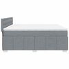 vidaXL Sommier &agrave; lattes de lit avec matelas Gris clair 200x200cm Tissu
