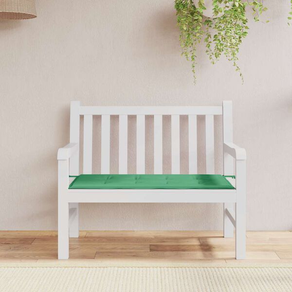vidaXL Coussin de banc de jardin vert 120x50x4 cm tissu oxford