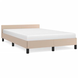 vidaXL Cadre de lit sans matelas cappuccino 120x190 cm similicuir