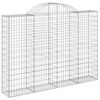 vidaXL Paniers à gabions arqués 11 pcs 200x30x140/160 cm Fer galvanisé