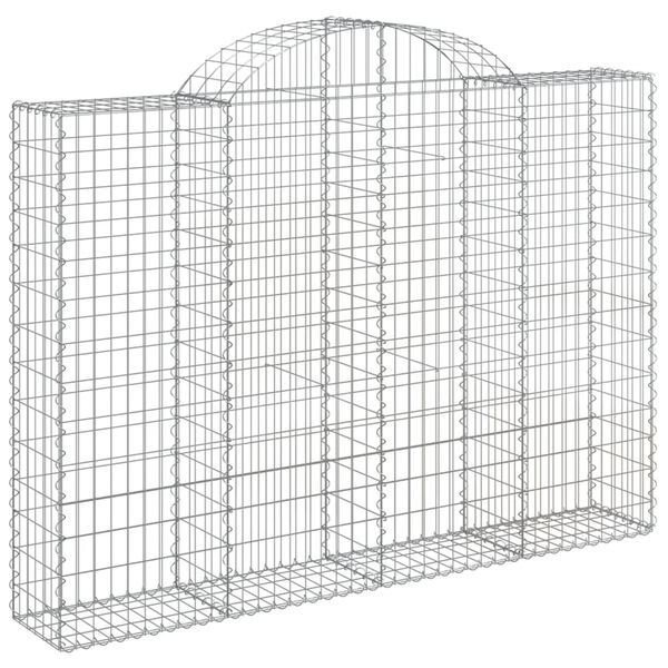 vidaXL Paniers à gabions arqués 11 pcs 200x30x140/160 cm Fer galvanisé