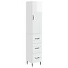 vidaXL Ensemble de Meubles 2 pcs Blanc brillant 33 x 34,5 x 90 cm