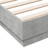 vidaXL Cadre de lit sans matelas gris b&eacute;ton 135x190 cm