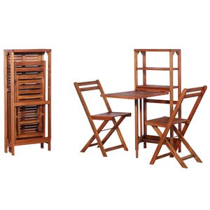 vidaXL Mobilier de bistro pliable 3 pcs Bois d'acacia solide