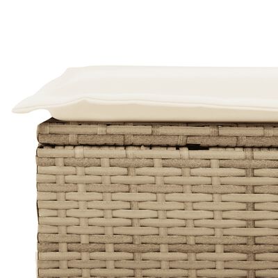 vidaXL Salon de jardin avec coussins 9 pcs beige résine tressée