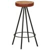 vidaXL Tabourets de bar lot de 4 cuir véritable