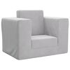 vidaXL Canap&eacute;-lit pour enfants Gris clair Peluche douce