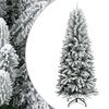 vidaXL Sapin de No&euml;l artificiel avec neige floqu&eacute;e 210 cm PVC et PE