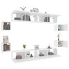 vidaXL Ensemble de meubles TV 8 pcs Blanc Bois d'ing&eacute;nierie