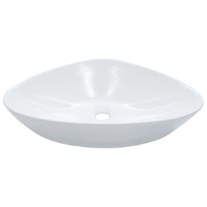 vidaXL Lavabo 58,5 x 39 x 14 cm C&eacute;ramique Blanc