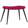 vidaXL Chaise de relaxation avec tabouret Rouge bordeaux Velours