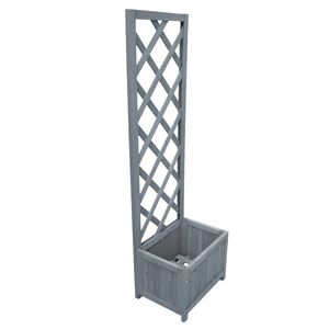 vidaXL Jardini&egrave;re en treillis 40x30x135 cm Bois de sapin massif