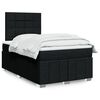 vidaXL Sommier &agrave; lattes de lit avec matelas Noir 120x200 cm Tissu