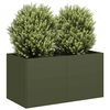 vidaXL Jardini&egrave;re vert olive 80x40x40 cm acier lamin&eacute; &agrave; froid