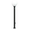 vidaXL Borne lumineuse avec capteur et prise 120 cm noire IP44