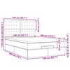 VidaXL Cadre de lit ottoman avec matelas gris fonc&eacute; 140x190 cm tissu