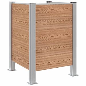 vidaXL Cl&ocirc;ture de poubelle Marron 85 x 85 x 115 cm Aluminium et WPC
