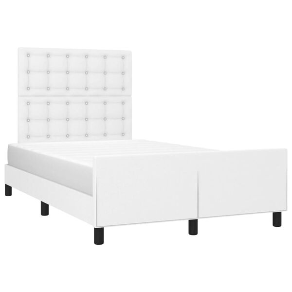 vidaXL Cadre de lit sans matelas blanc 120x190 cm similicuir