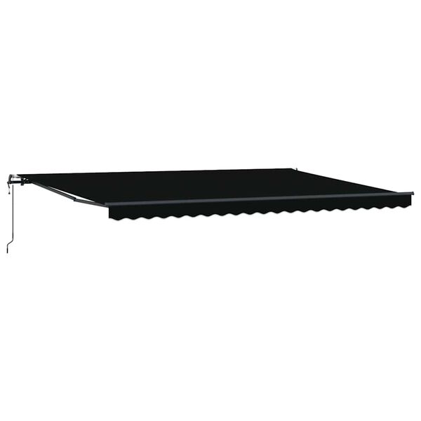 vidaXL Auvent R&eacute;tractable Noir 500 &times; 300 cm Tissu et Aluminium