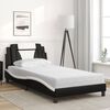 vidaXL Lit Viana avec matelas noir et blanc 100x200 cm similicuir