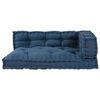 vidaXL Coussin de canap&eacute; 3 pcs Indigo tissu