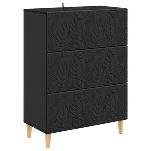 vidaXL Armoire &agrave; tiroirs Noir 66 x 34,5 x 90 cm Bois d'ing&eacute;nierie