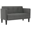 vidaXL Canap&eacute; deux places gris fonc&eacute; 111 cm en tissu