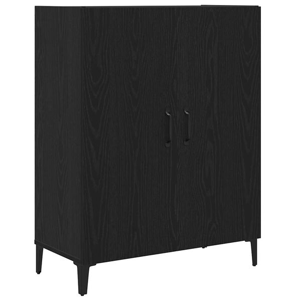 vidaXL Buffet chêne noir 69,5x34x90 cm bois d'ingénierie