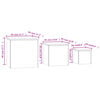 vidaXL Tables d'appoint 3 pcs Ch&ecirc;ne Sonoma Agglom&eacute;r&eacute;